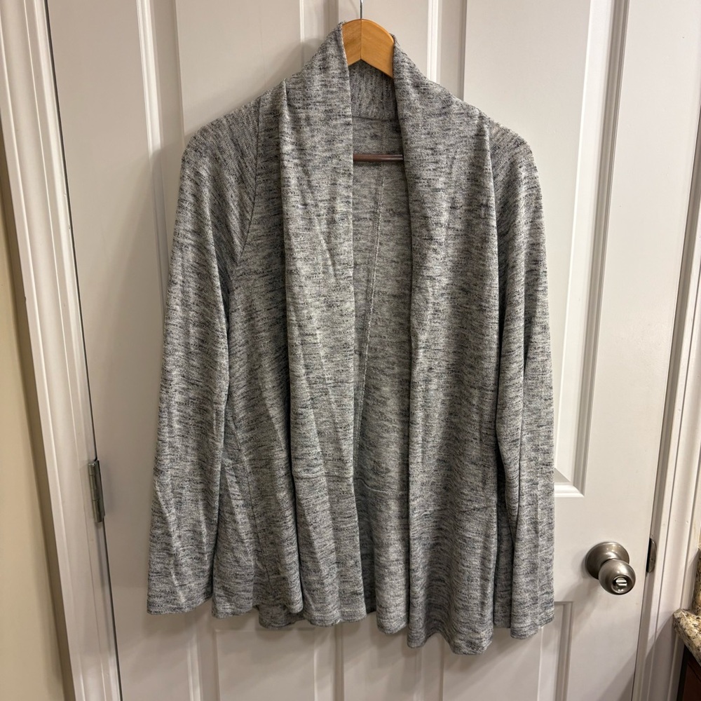 LOFT Outlet Gray Women's Open Front Cardigan, XL